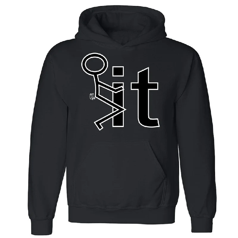 Zexpa Apparelâ„¢ F..ck It Funny Stick Men Unisex Hoodie Collage Party Drinking Hooded Sweatshirt Hoodie with Monochrome Minimalist Simple