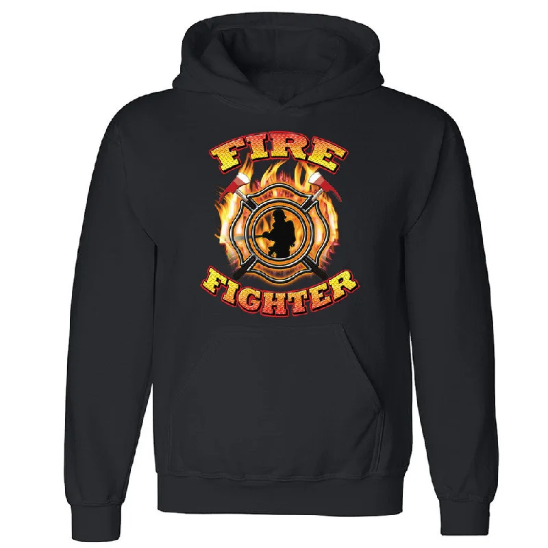 Zexpa Apparelâ„¢ Fire Fighters Unisex Hoodie 9/11 Heros Never Forget Honor Hooded Sweatshirt Hoodie with Thumb Holes Functional Cozy