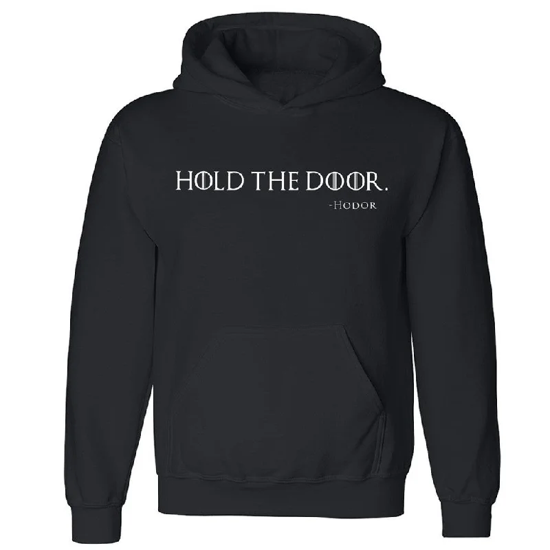 Zexpa Apparelâ„¢ Hold The Door - Hodor Unisex Hoodie GOT Thronies White Walkers Hooded Sweatshirt Hoodie with Raglan Sleeves Sporty Comfortable