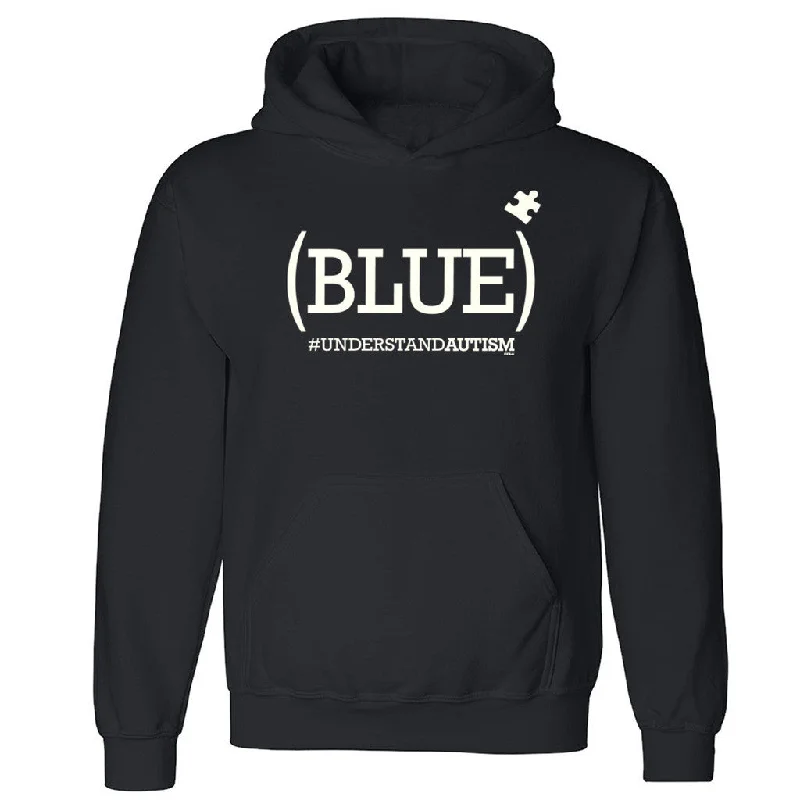 Zexpa Apparelâ„¢ Blue Puzzle Autism Awareness Unisex Hoodie WD Support Autism Hooded Sweatshirt Hoodie with Rhinestones Sparkly Elegant