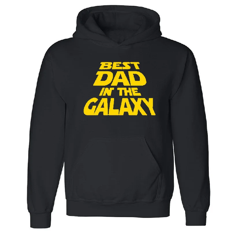 Zexpa Apparelâ„¢ Best Dad Ever In The Galaxy Unisex Hoodie Father's Day Gift Hooded Sweatshirt Hoodie with Cropped Fit Short Trendy