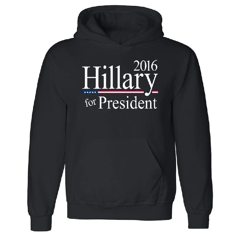 Zexpa Apparelâ„¢ Hillary For President 2016 Unisex Hoodie Democrat Vote 16 Hooded Sweatshirt Hoodie with Cuffed Sleeves Snug Secure