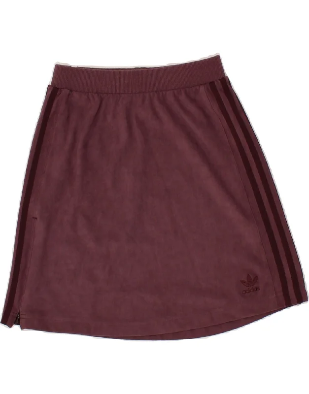 ADIDAS Womens Tennis Skirt UK 4 XS  Maroon high slit skirt