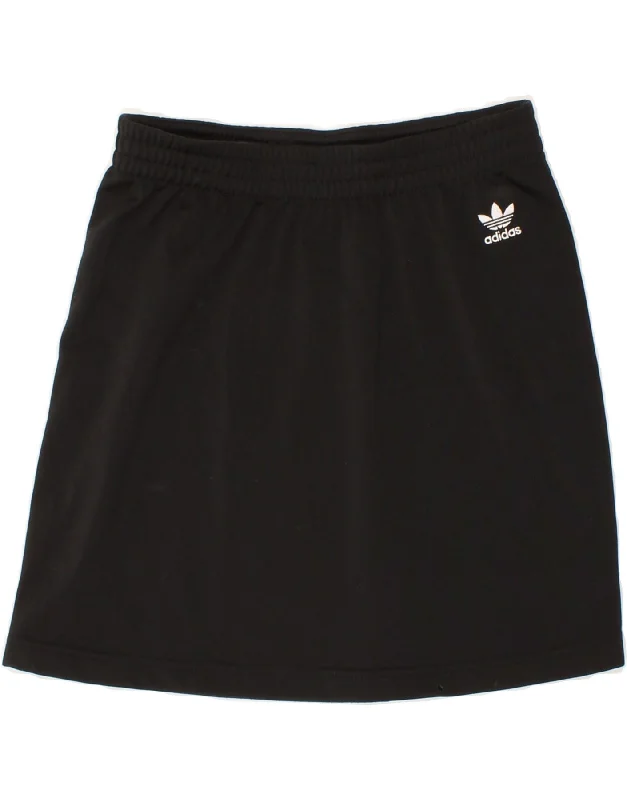 ADIDAS Womens Tennis Skirt UK 8 Small  Black Polyester linen skirt relaxed