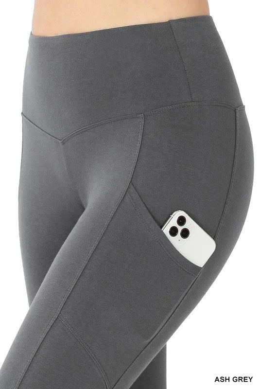 Cotton Leggings with pocket Comfortable Slim Fit Leggings