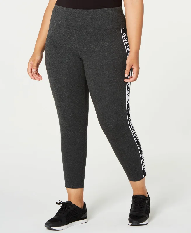 Calvin Klein Performance Plus Size Logo Stripe Leggings Comfortable Compression Leggings