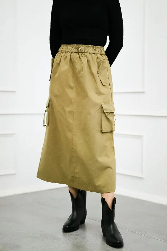 Celadon Green Streetstyle Cargo Skirt cashmere skirt soft