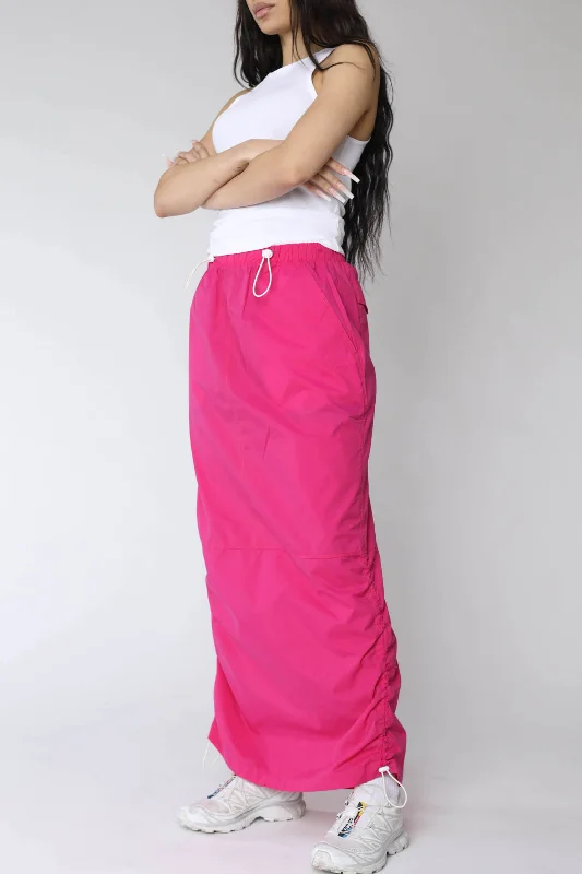 Deadstock Cargo Y2K Pink Skirt leather skirt modern