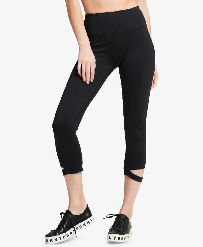 DKNY Sport High Waist Cutout Cropped Leggings Trendy Ombre Effect Leggings