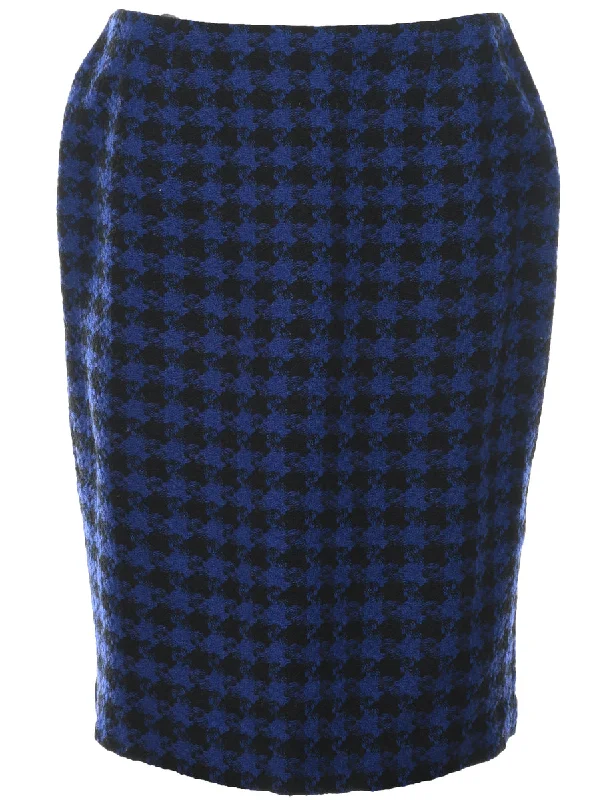 Dogtooth Pencil Skirt - M tiered skirt playful