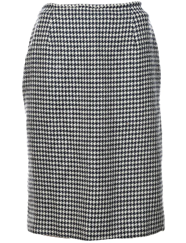 Dogtooth Skirt - S velvet skirt luxury