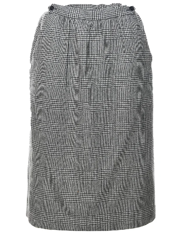 Dogtooth Skirt - S chiffon skirt airy