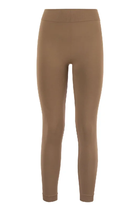 ELOGIO - Technical fabric legging with logo Elegant Velvet Leggings