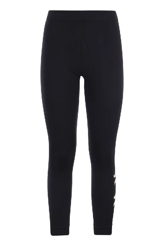 ELOGIO - Technical fabric legging with logo Comfortable Cold Weather Leggings