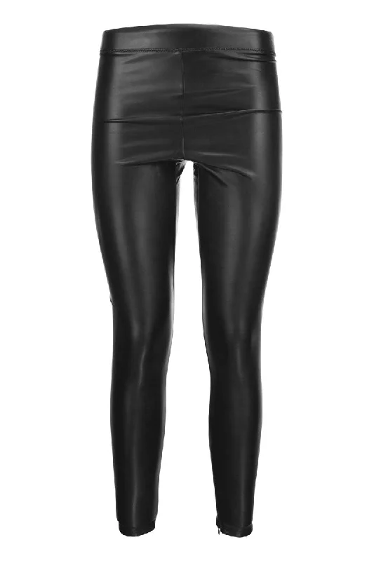 Leatherette stretch Leggings Comfortable Slip-On Leggings