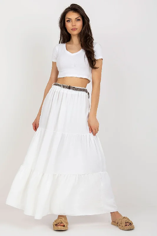 Long skirt Italy Moda tiered skirt playful