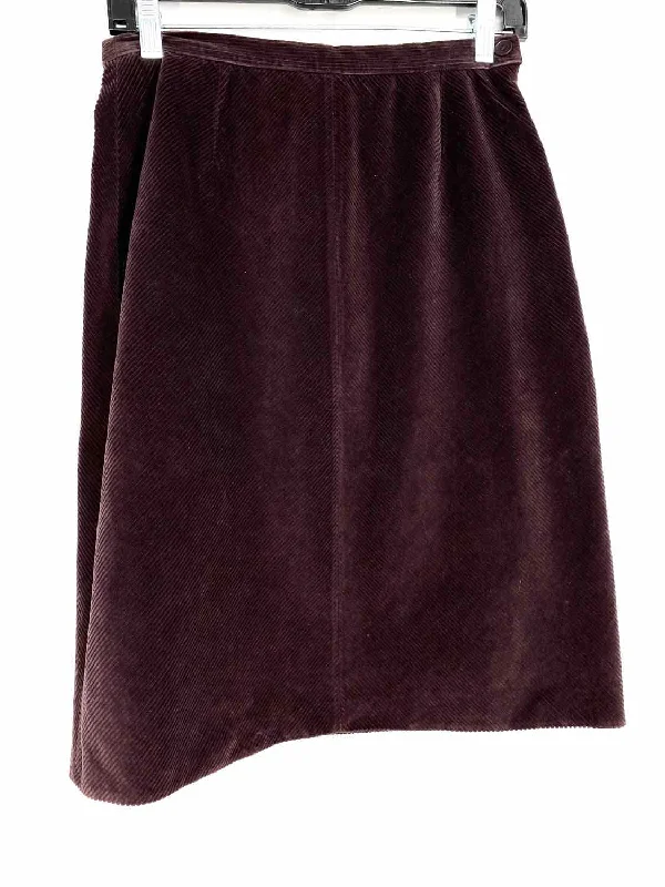 MaxMara Women's Plum Midi Cotton Ribbed Size 8/M Skirt lace skirt intricate