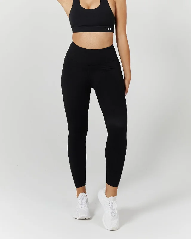 Muscle Republic | Inspire 7/8 Leggings - Black Comfortable Bootcut Workout Leggings