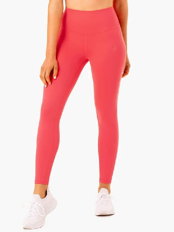 Ryderwear | NKD Align Leggings - Watermelon Comfortable Zip-Up Leggings