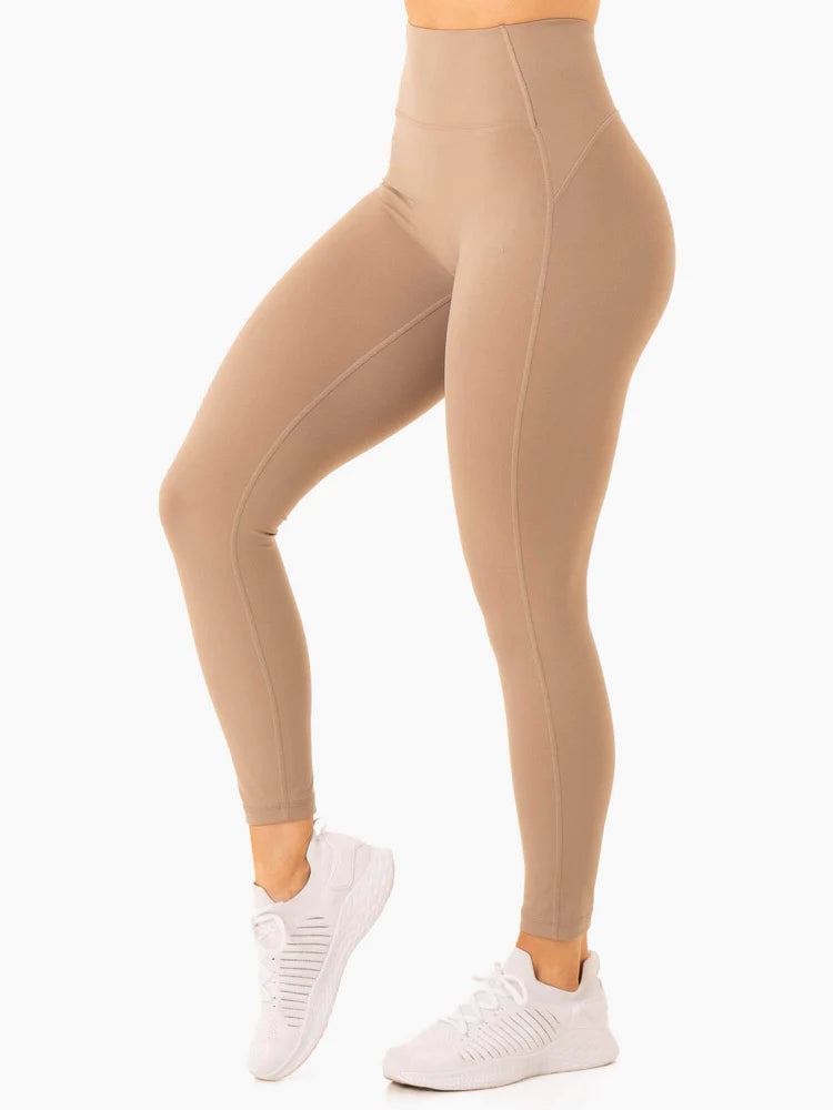 Ryderwear | NKD Frame High Waisted Leggings - Latte Stylish Stretch Pants Leggings