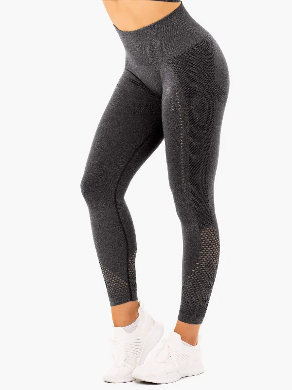 Ryderwear | Seamless Staples Leggings - Charcoal Marl Comfortable Leggings with Pockets