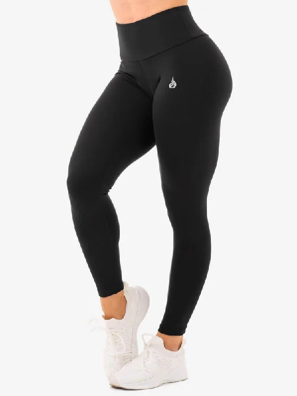 Ryderwear | Staples High Waisted Leggings - Black Trendy Sporty Compression Leggings