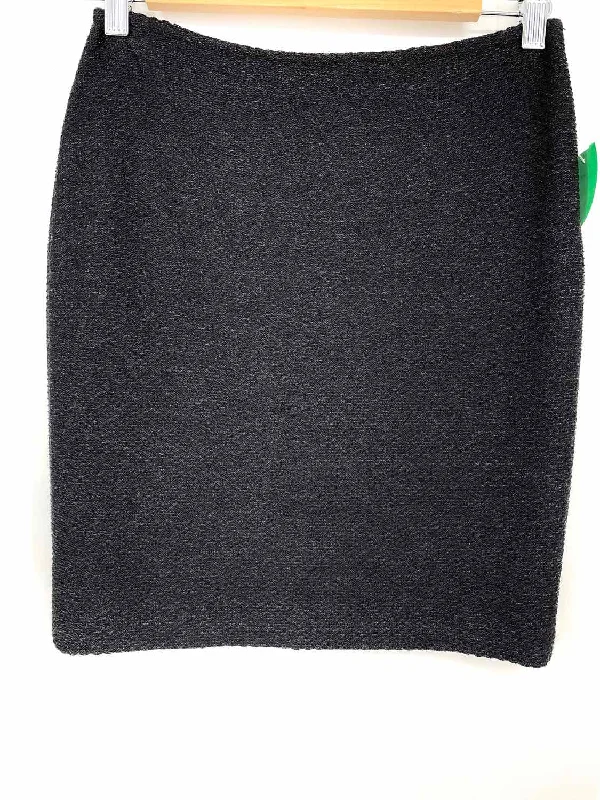 ST. JOHN Women's Charcoal pencil Santana Knit Size 2 Skirt wrap skirt elegant