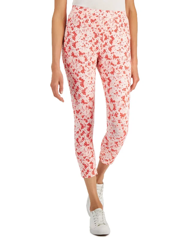 Style & Co Floral Print Capri Leggings Fashionable Sports Leggings