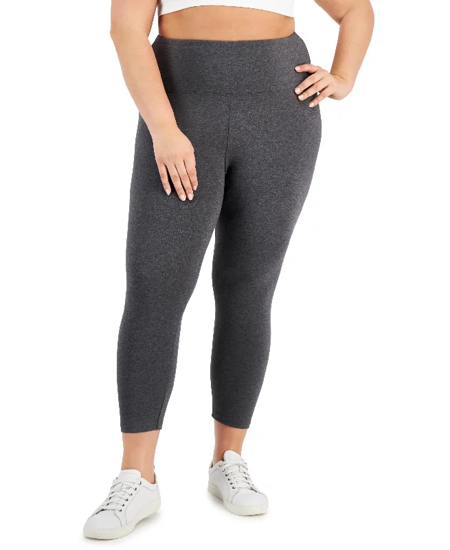 Style & Co Plus Size High Rise Capri Leggings Cozy Cotton Leggings