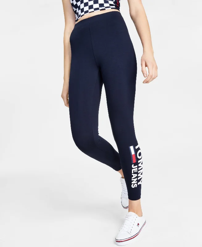 Tommy Jeans Side Logo Print Leggings Comfortable Compression Leggings