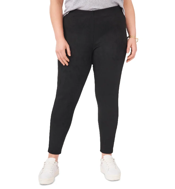 Vince Camuto Plus Size Stretch Faux Suede Leggings Fashionable Full-Length Active Leggings