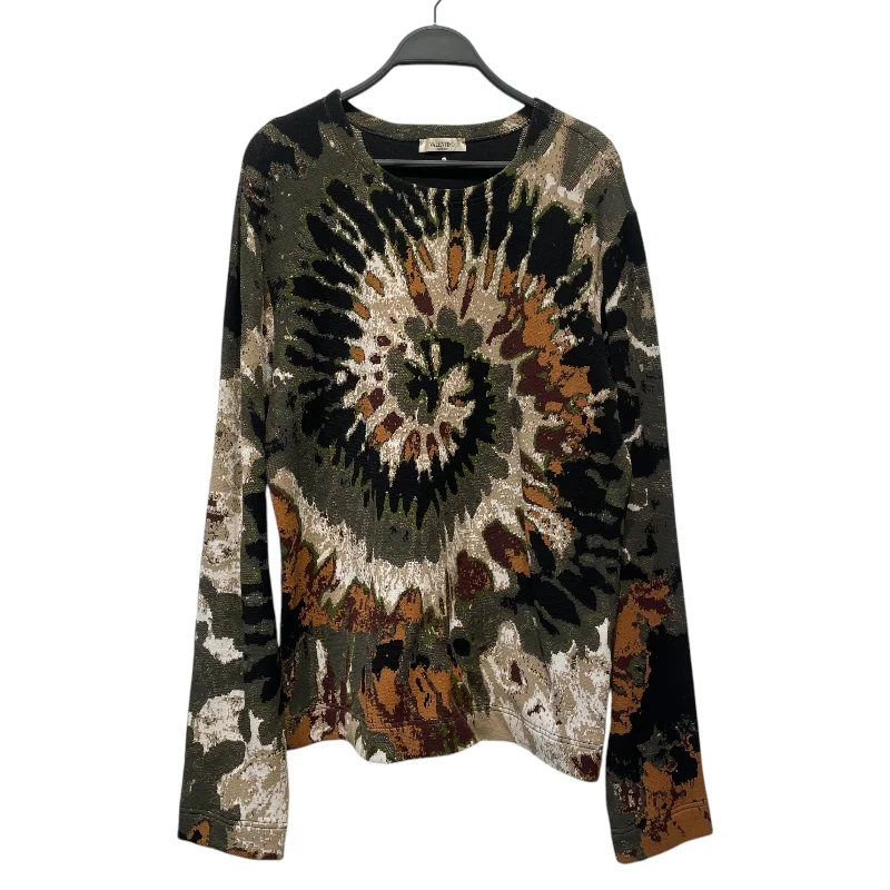 VALENTINO/Sweater/M/All Over Print/BRW/Oversize/Tie Dye Faux Fur Fabric Real Fur Fabric Shearling Fabric