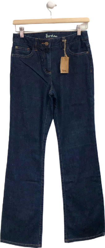 Boden Blue Classic Fit Full Length Jeans UK 8L Stylish High-Waisted Denim