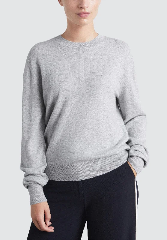 Cashmere Crew Neck Sweater | Foggy Spandex Blend Rayon Blend Denim Blend