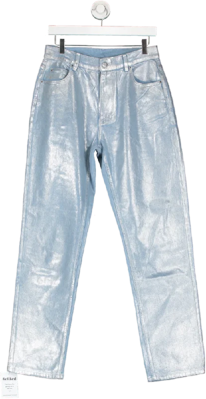 Cras Blue Sigrdcras Pants Shimmer Jeans UK 10 Elegant Dark-Wash Bootcut Jeans