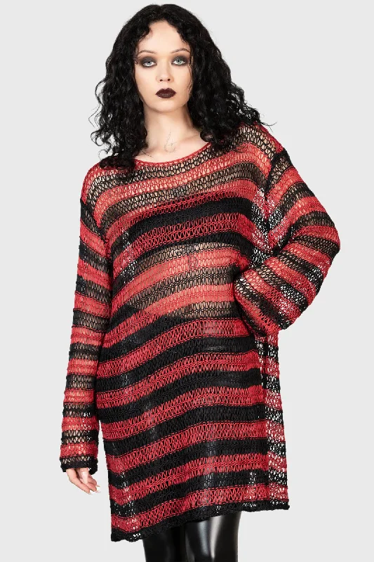 Dracul Sweater Ribbed Striped Patterned