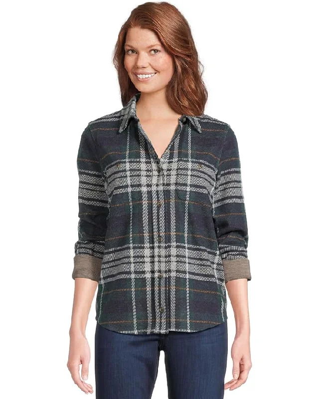 Faherty - Women's Legend Sweater Shirt - Blue Ridge Plaid Modern Contemporary Chic