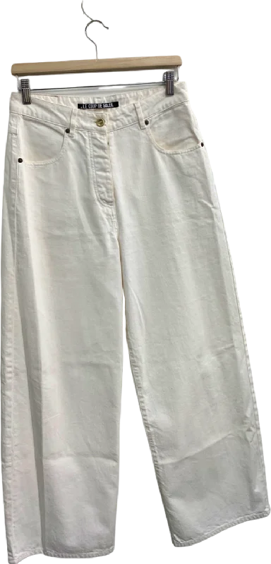 Jacquemus White Le Coup De Soleil Wide Leg Jeans W26 Fashionable Vintage Wash Jeans