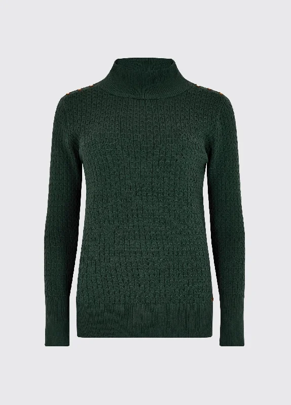 Monkstown Cable Stitch Sweater - Verdigris Long Sweater Short Sweater Cropped Sweater