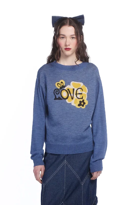 Knitwear Love Sweater Cornflower Velvet Chenille Corduroy