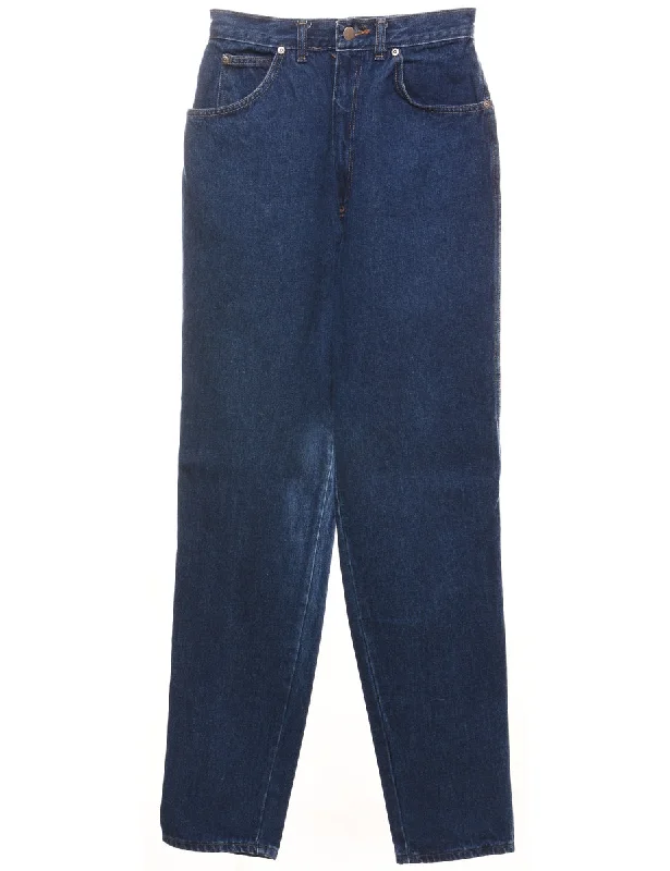 Medium Wash Tapered Jeans - W24 L33 Comfortable Low-Rise Jeans