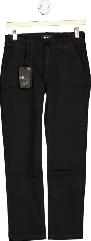 Paige Black mid-rise straight leg Mayslie Jeans UK W25 Comfortable Faded High-Rise Jeans