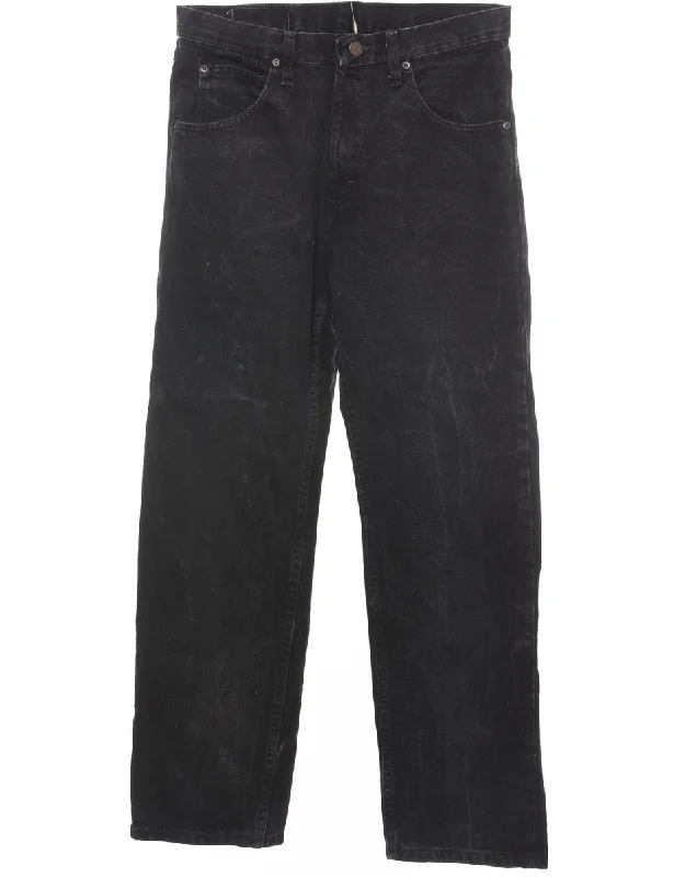 Straight-Leg Black Wrangler Jeans - W32 L30 Fashionable Bootcut Jeans