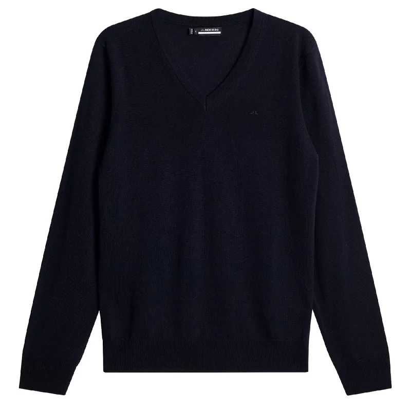 Womens Amaya Knitted Sweater JL Navy - AW24 Turtle Neck Boat Neck Asymmetrical Neck