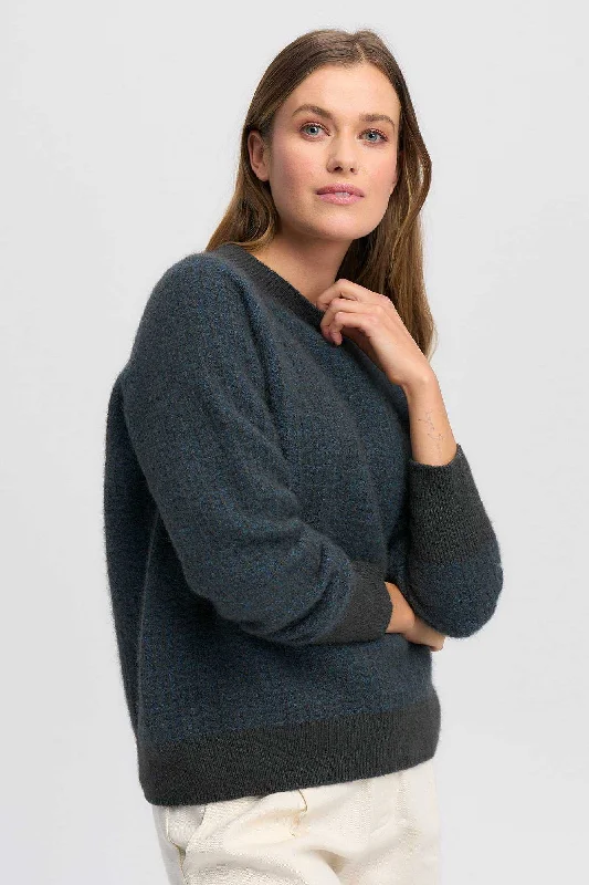 Womens Leah Sweater Terry Blend Velvet Blend Canvas Blend