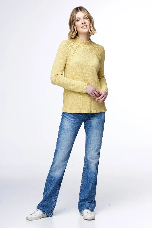 Zaket and Plover - ZP5145 Cable Trim Sweater Chenille Brocade Lace