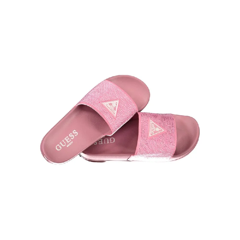 Guess Jeans Pink Polyester Women Sandal Fashionable Relaxed Fit Denim