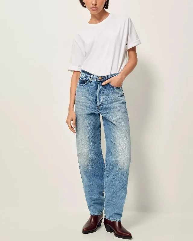 Jeans Baggou Astral-Blue Casual High-Waisted Bootcut Jeans