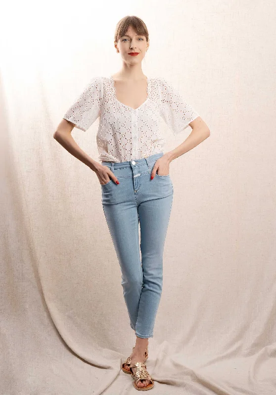 Jeans Skinny Pusher C22231-06e-4b Light-Blue Stylish High-Waist Jeans