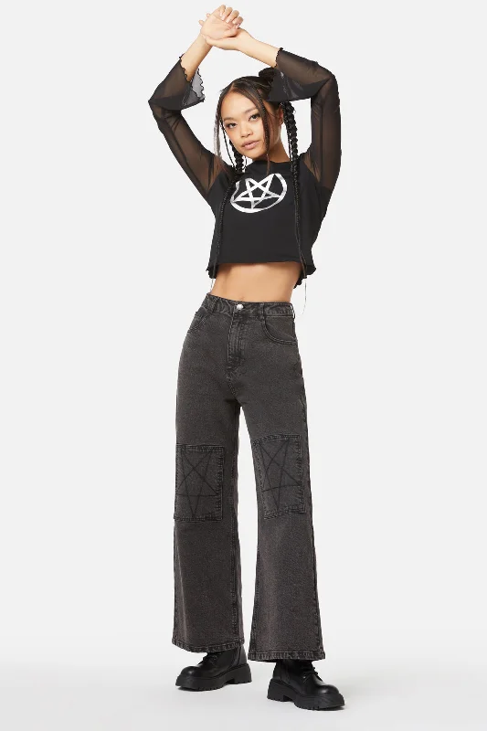 The Astral Wide Leg Jeans Comfortable Stretch Denim Jeans